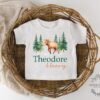 Personalized Woodland Baby Onesie® Custom Moose Bodysuit Rustic Forest Newborn Outfit Personalized Forest Baby Clothes