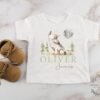 Woodland Baby Shower Gift Custom Wolf Onesie® Personalized Howling Wolf Bodysuit Forest Animal Baby Outfit Rustic Newborn Clothes