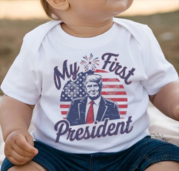 My First President Baby Onesie® Patriotic Newborn Outfit USA Election Baby Shirt Fourth of July Baby Gift Political Baby Bodysuit Vote - Image 3