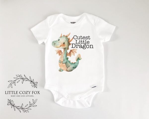 Cutest Little Dragon Baby Onesie® Baby Dragon Bodysuit Cute Baby Announcement Shower Gift-Gender Neutral Gift - Image 7