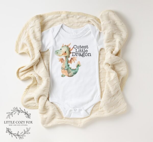 Cutest Little Dragon Baby Onesie® Baby Dragon Bodysuit Cute Baby Announcement Shower Gift-Gender Neutral Gift - Image 6