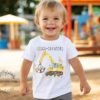 Easter Bunny Eggs-cavator Baby Onesie® Cute Bunny & Excavator Easter Design Baby Outfit Bunny Graphic-Punny Clothes Spring Baby