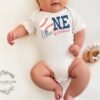 Baseball First Birthday Outfit Cute One Little Rookie Design-First Birthday Onesie®-1st Birthday Shirt-Birthday Outfit Ball Themed Bday - Image 4