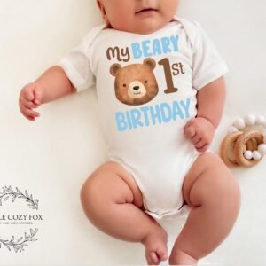 il_fullxfull.6691851505_id99.jpg My Beary First Birthday Baby Onesie®-1st Birthday Bear Shirt-Baby Boy Cute Bear Bodysuit-First Birthday Outfit-Bear Themed Birthday Clothes