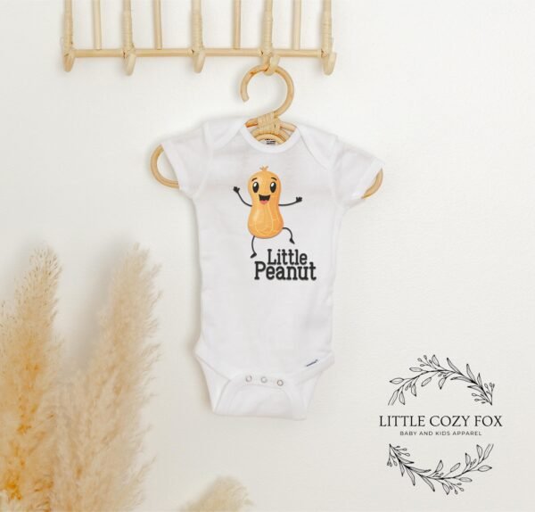 Funny Little Peanut Onesie® Perfect for Baby Shower Gifts Cute Nut-Themed Design for Fun Photos Peanut Pun Shirt Nutty Family Little Peanut - Image 6