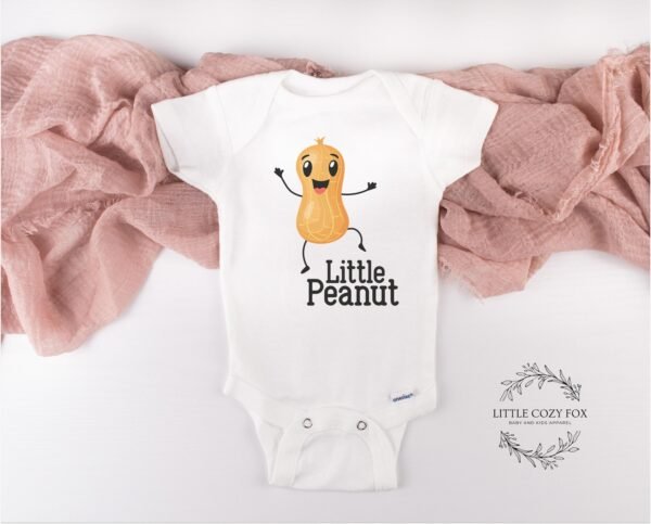 Funny Little Peanut Onesie® Perfect for Baby Shower Gifts Cute Nut-Themed Design for Fun Photos Peanut Pun Shirt Nutty Family Little Peanut - Image 5
