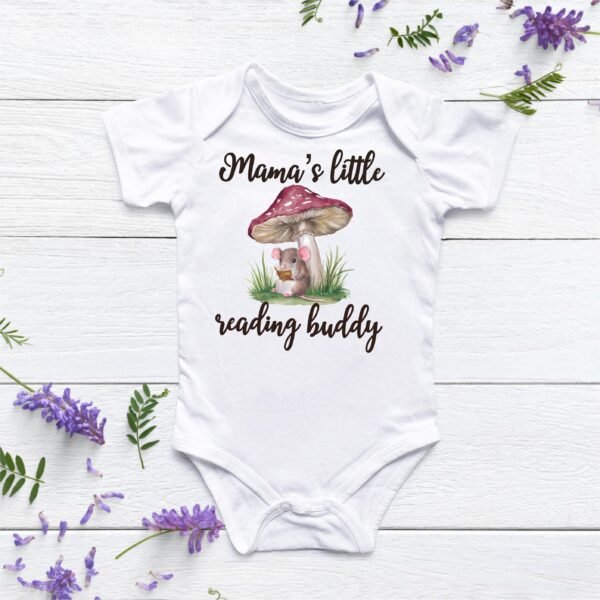 Mama's Little Reading Buddy Onesie® Cute Baby Gift Book Lover Baby Outfit Woodland Theme Baby Bodysuit - Image 10