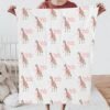 il_fullxfull.6701260436_4c61.jpg Personalized Baby Name Giraffe Pink Coquette Bow Blanket Zoo Animal Nursery Decor Custom Newborn Toddler Gift Coming Home Baby Shower Gift