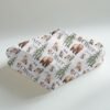 Woodland Animal Personalized Baby Blanket Forest Friends Fox Bear and Raccoon Design