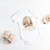 il_fullxfull.6703709812_g5uk.jpg Personalized Woodland Fox Baby Onesie® Custom Name Forest Theme Outfit
