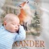 Fox Custom Name Baby Blanket with Personalized Forest Animal Theme Newborn Gift Watercolor Photoshoot Prop