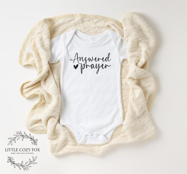 Answered Prayer Baby Onesie®-Miracle Baby Gift-Christian Baby Clothes-Blessing Baby Bodysuit-Baby Faith Clothing- Prayer Baby Outfit