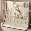 il_fullxfull.6712097100_eo17.jpg Woodland Baby Blanket Wolf Nursery Decor Forest Theme Crib Blanket - Personalized Cotton Tapestry Nature - Unique Baby Shower Gift