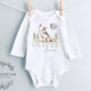 Woodland Baby Shower Gift Custom Wolf Onesie® Personalized Howling Wolf Bodysuit Forest Animal Baby Outfit Rustic Newborn Clothes
