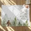 il_fullxfull.6723984164_kn4j.jpg Personalized Bigfoot Forest Baby Milestone Blanket Outdoor Adventure Custom Keepsake