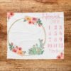 il_fullxfull.6726480734_jdro.jpg Custom Floral Cactus Baby Milestone Blanket Personalized Monthly Photo Prop Newborn Gift