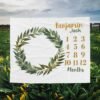 il_fullxfull.6726669340_gusg.jpg Leafy Wreath Personalized Baby Milestone Blanket Design Photo Prop Baby Shower Gift