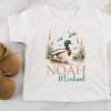 il_fullxfull.6744015445_ltqd.jpg Personalized Duck Baby OnesieĀ® Custom Name Baby Tee Mallard Baby Shower Gift Nature-Themed Custom Baby Shirt with Duck and Name
