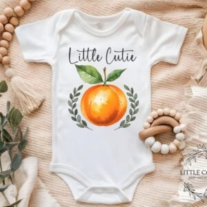 il_fullxfull.6744227095_na1t.jpg Little Cutie Baby Onesie® Citrus Themed Watercolor Design for Adorable Infants Food Garden Theme