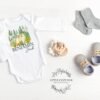 il_fullxfull.6744544883_bxu1.jpg Woodland Fox Baby OnesieĀ® Nature Themed Baby Outfit Watercolor Forest Animal Bodysuit