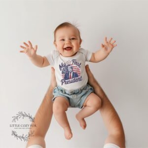 il_fullxfull.6747001293_b3bf.jpg My First President Baby Onesie® Patriotic Newborn Outfit USA Election Baby Shirt Fourth of July Baby Gift Political Baby Bodysuit Vote