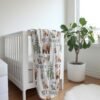 il_fullxfull.6749956009_kk25.jpg Forest Animal Personalized Baby Blanket Woodland Friends Fox Bear and Raccoon Design