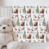 il_fullxfull.6749956023_1xv6.jpg Forest Animal Personalized Baby Blanket Woodland Friends Fox Bear and Raccoon Design