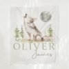 Woodland Nursery Decor Custom Name Blanket Personalized Wolf Baby Blanket Woodland Nursery Gift