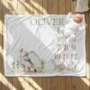 il_fullxfull.6767491577_588a.jpg Personalized Baby Milestone Blanket Wolf Design Forest Theme Newborn Photography