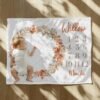 Personalized Floral Baby Milestone Blanket Custom Name Monthly Growth Tracker