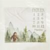 il_fullxfull.6772010555_h3xa.jpg Personalized Bigfoot Forest Baby Milestone Blanket Outdoor Adventure Custom Keepsake