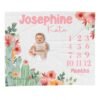 il_fullxfull.6774618639_ekdm.jpg Personalized Baby Milestone Blanket Western Girl Floral Cactus Design Custom Name Photo Prop
