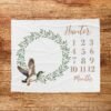 il_fullxfull.6774709325_fzdg.jpg Personalized Baby Milestone Blanket Olive Leaf Wreath Duck Design Unique Monthly Growth Tracker Mallard Nursery