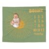 il_fullxfull.6776426599_gu3w.jpg Sun Themed Sage Green Baby Milestone Blanket Personalized Sonny Monthly Photo Prop Newborn