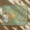 il_fullxfull.6776426635_6x4x.jpg Sun Themed Sage Green Baby Milestone Blanket Personalized Sonny Monthly Photo Prop Newborn