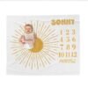 il_fullxfull.6776466313_o1b4.jpg My Sunshine Milestone Baby Blanket Sunburst Personalized Keepsake Photo Prop Nursery