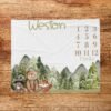 il_fullxfull.6776480465_h0f1.jpg Woodland Baby Milestone Blanket Personalized Forest Animal Growth Tracker Keepsake