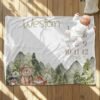 il_fullxfull.6776480537_23wi.jpg Woodland Baby Milestone Blanket Personalized Forest Animal Growth Tracker Keepsake